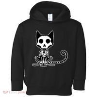 Skeleton X-Ray Cat Day Of The Dead Toddler Hoodie thumb 0