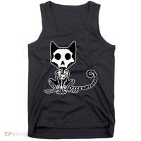 Skeleton X-Ray Cat Day Of The Dead Tank Top thumb 0