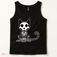 Skeleton X-Ray Cat Day Of The Dead Tank Top thumb 2