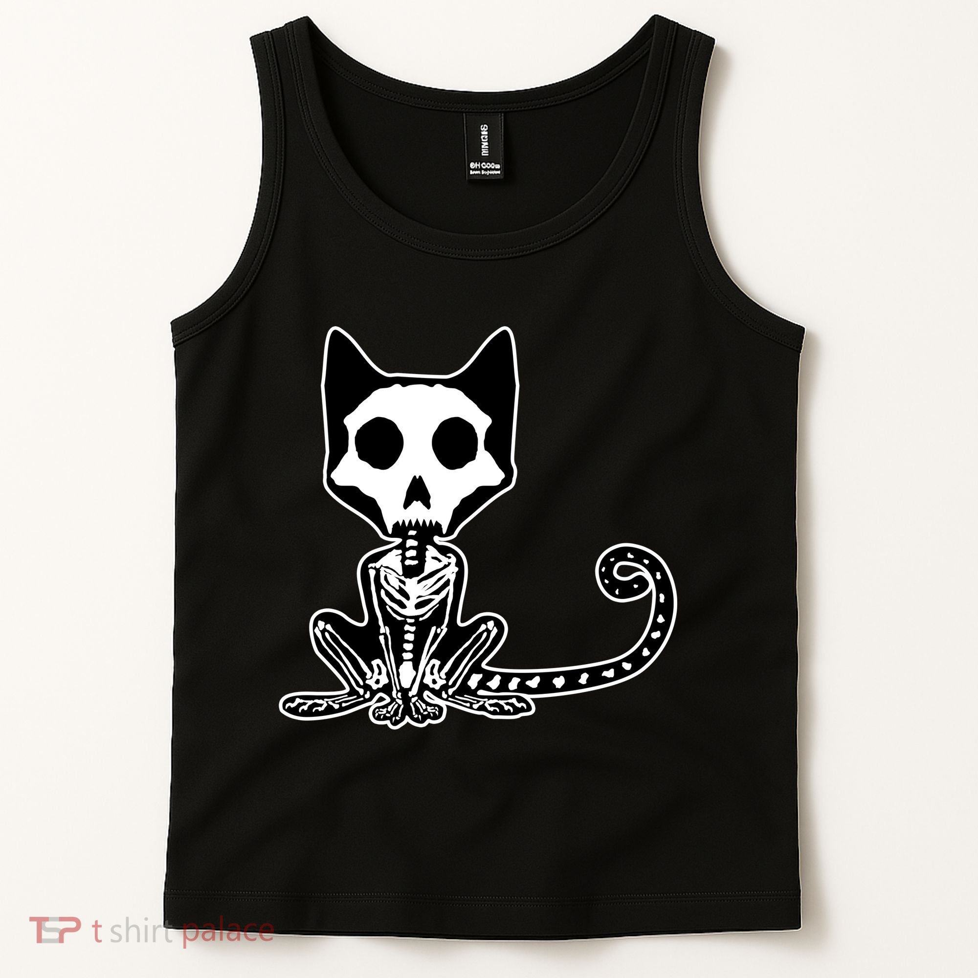 Skeleton X-Ray Cat Day Of The Dead Tank Top