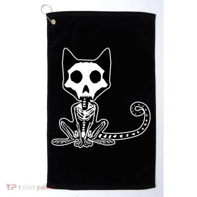Skeleton X-Ray Cat Day Of The Dead Golf Towel