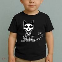 Skeleton X-Ray Cat Day Of The Dead Toddler T-Shirt thumb 2
