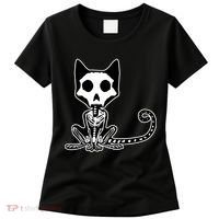 Skeleton X-Ray Cat Day Of The Dead Women's T-Shirt thumb 0