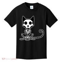 Skeleton X-Ray Cat Day Of The Dead Kids T-Shirt thumb 0