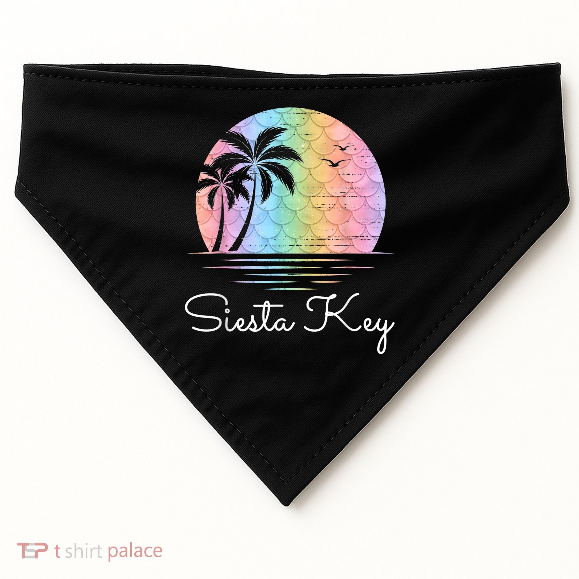 Siesta Key Florida Vacation Beach Island Family Group USA-Made Doggie Bandana