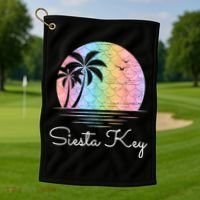 Siesta Key Florida Vacation Beach Island Family Group Golf Towel thumb 1