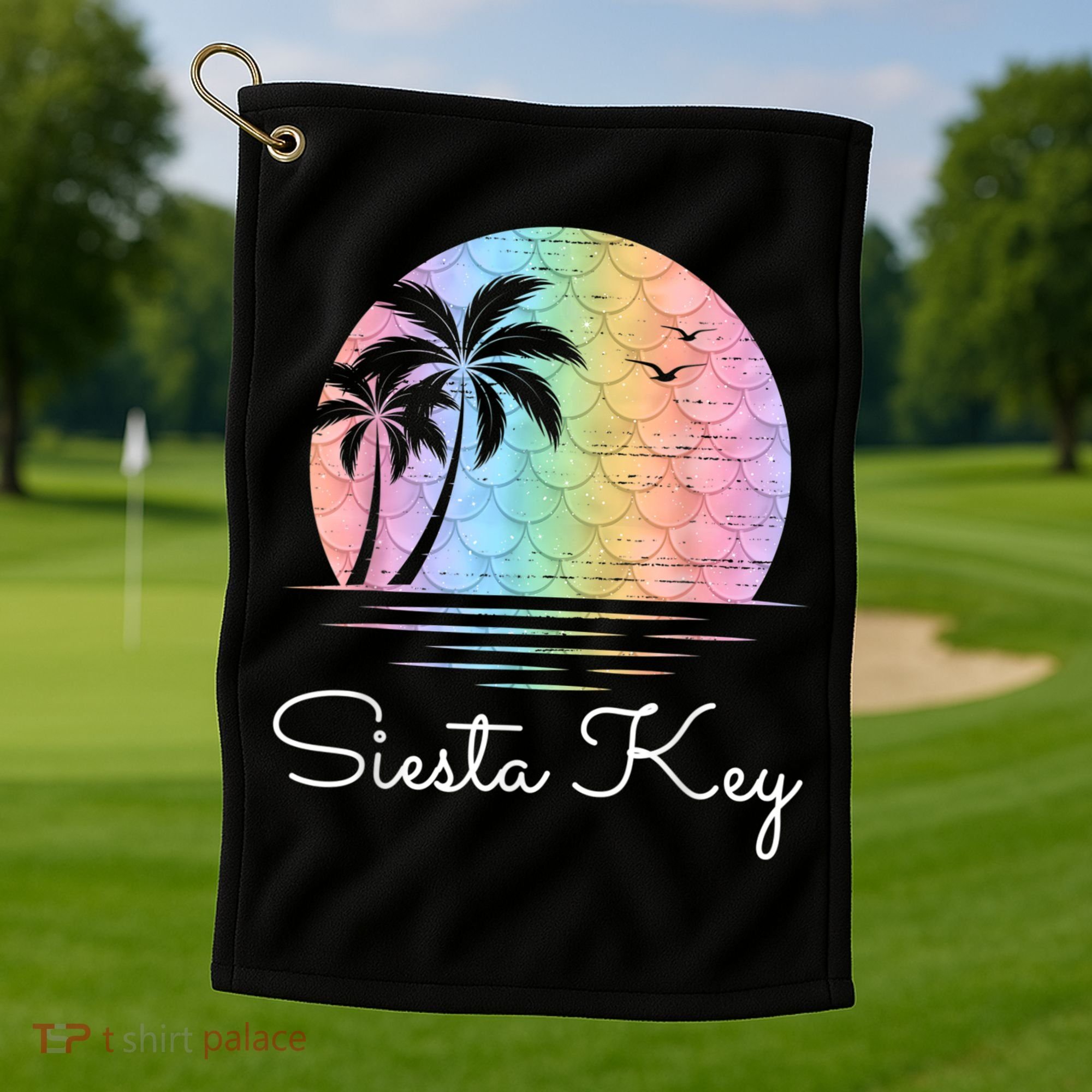 Siesta Key Florida Vacation Beach Island Family Group Golf Towel