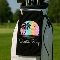 Siesta Key Florida Vacation Beach Island Family Group Golf Towel thumb 2