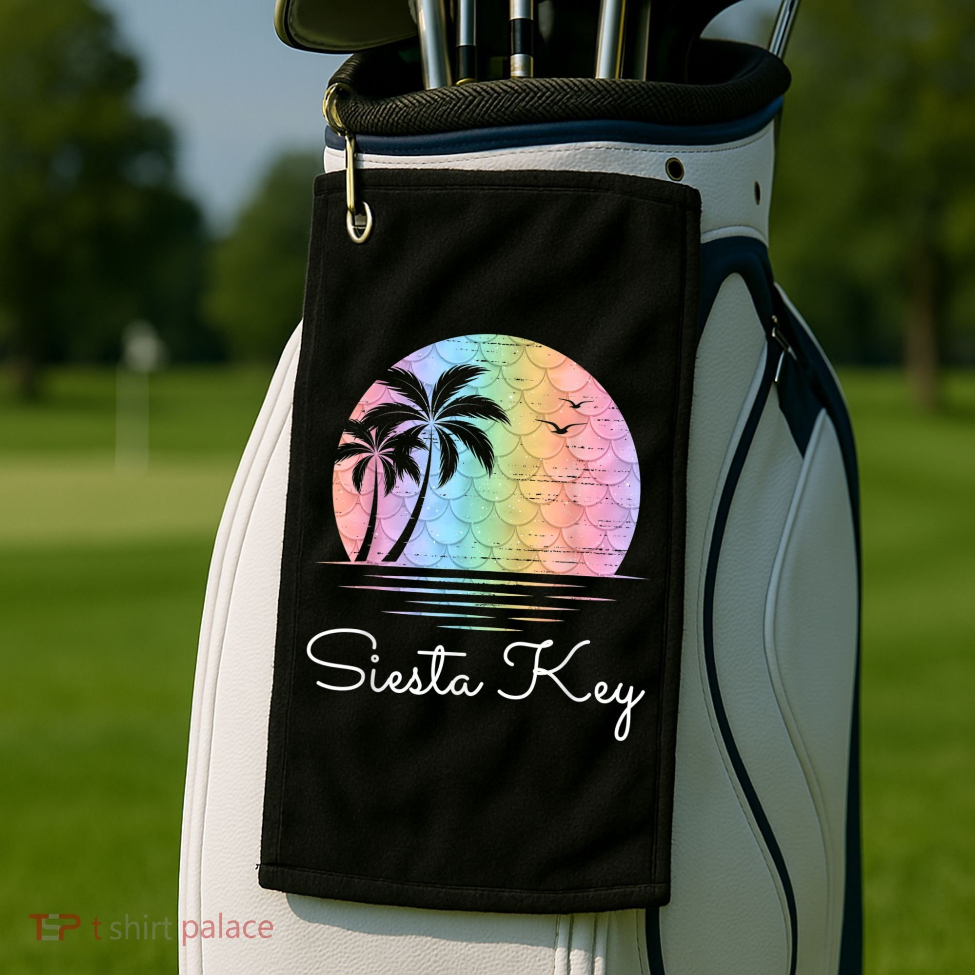 Siesta Key Florida Vacation Beach Island Family Group Golf Towel