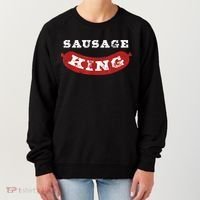 Sausage King Funny Distressed BBQ Women's Sweatshirt thumb 0