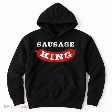 Sausage King Funny Distressed BBQ Hoodie