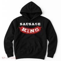 Sausage King Funny Distressed BBQ Hoodie thumb 0