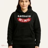 Sausage King Funny Distressed BBQ Hoodie thumb 5