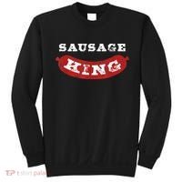 Sausage King Funny Distressed BBQ Sweatshirt thumb 0