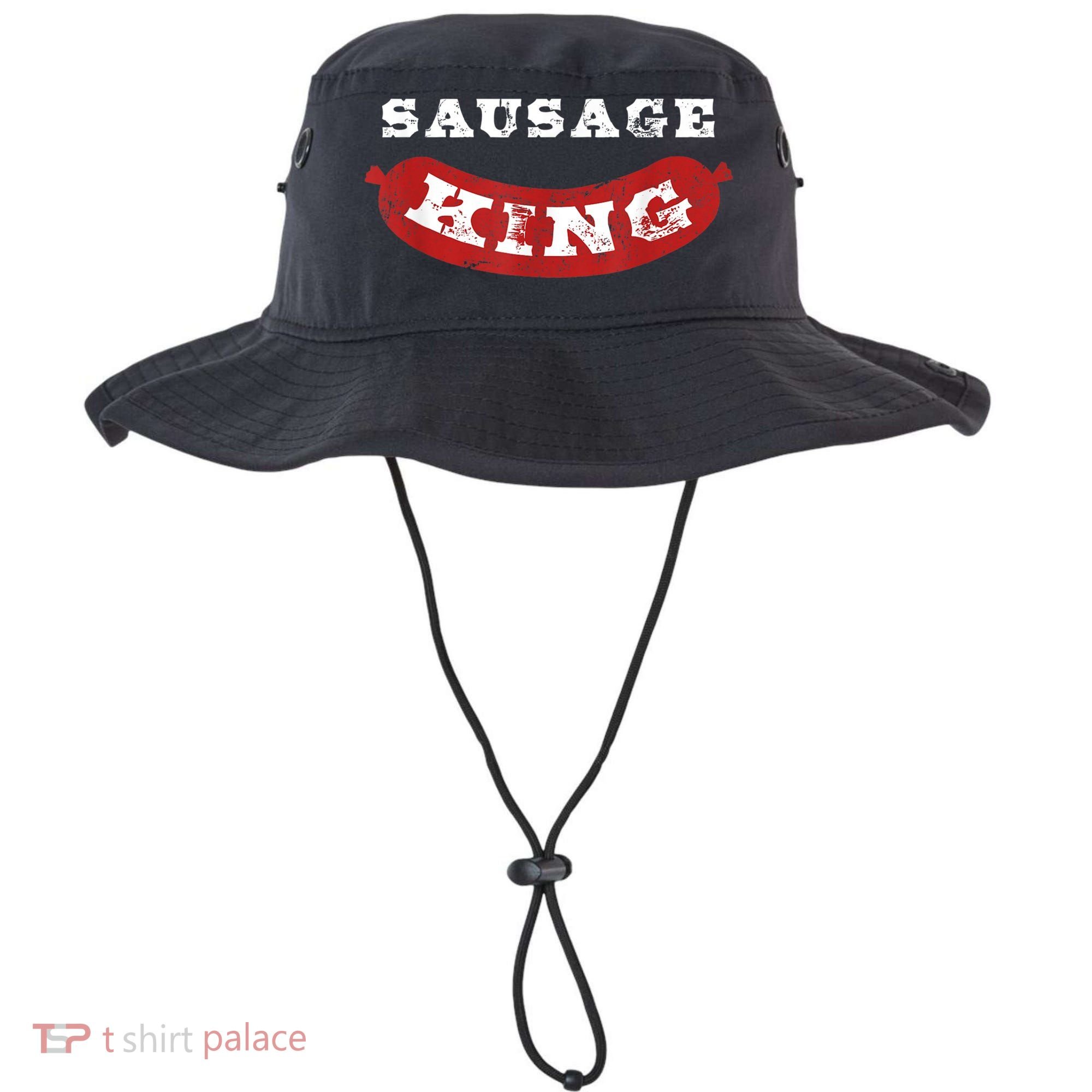 Sausage King Funny Distressed BBQ Bucket Hat