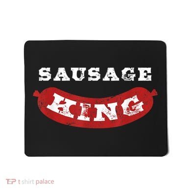 Sausage King Funny Distressed BBQ Mousepad