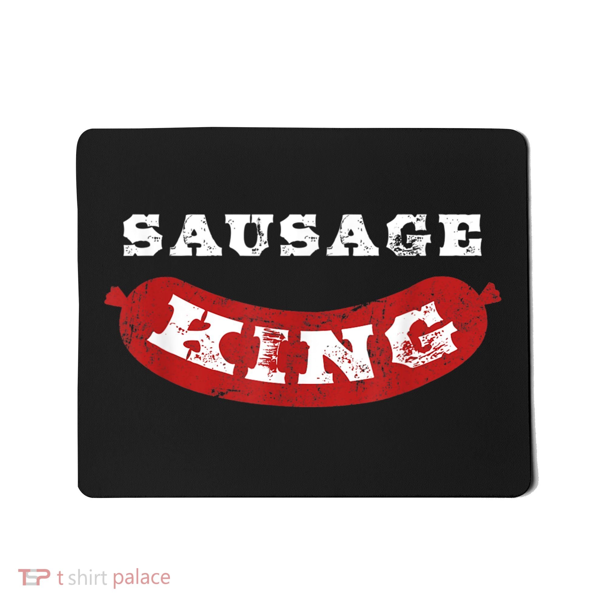 Sausage King Funny Distressed BBQ Mousepad