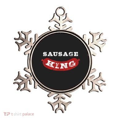 Sausage King Funny Distressed BBQ Ornament