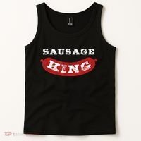Sausage King Funny Distressed BBQ Tank Top thumb 2