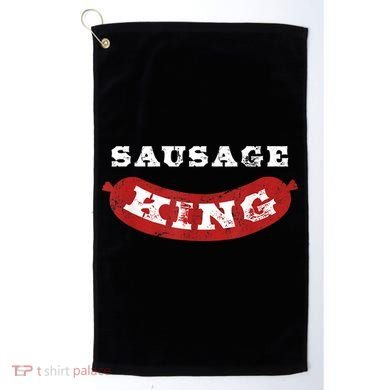 Sausage King Funny Distressed BBQ Golf Towel