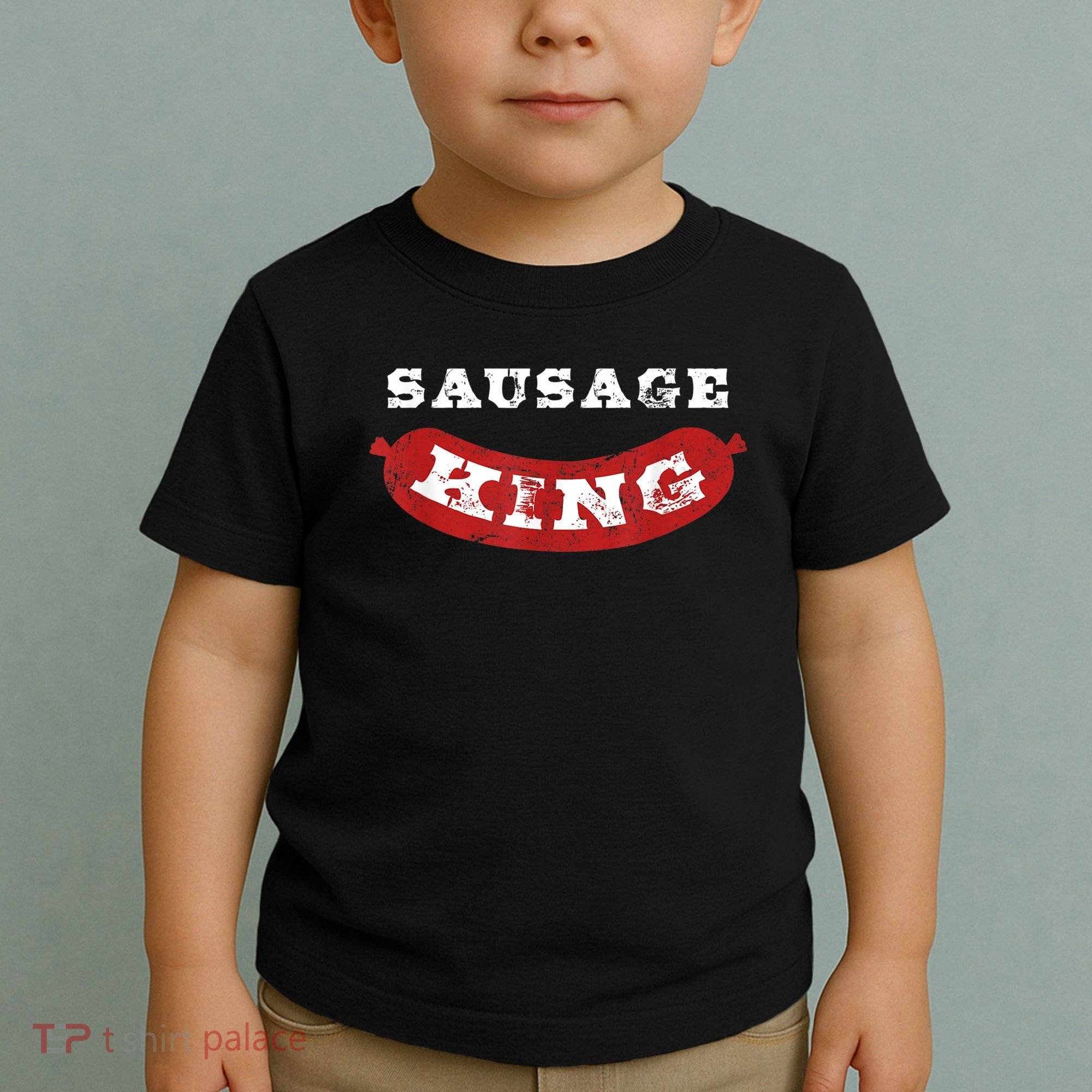 Sausage King Funny Distressed BBQ Toddler T-Shirt