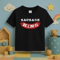 Sausage King Funny Distressed BBQ Toddler T-Shirt thumb 3