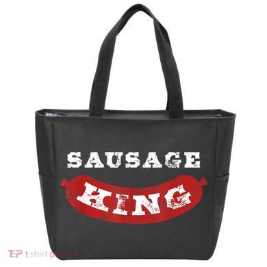 Sausage King Funny Distressed BBQ Tote Bag