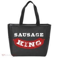 Sausage King Funny Distressed BBQ Tote Bag thumb 0