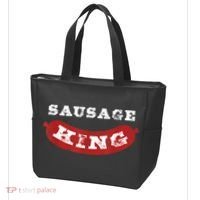 Sausage King Funny Distressed BBQ Tote Bag thumb 3