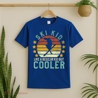 Ski Kids | Funny Young Vintage Skier Skiing Lover Gift T-Shirt thumb 2