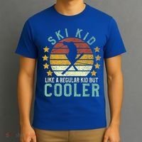 Ski Kids | Funny Young Vintage Skier Skiing Lover Gift T-Shirt thumb 3