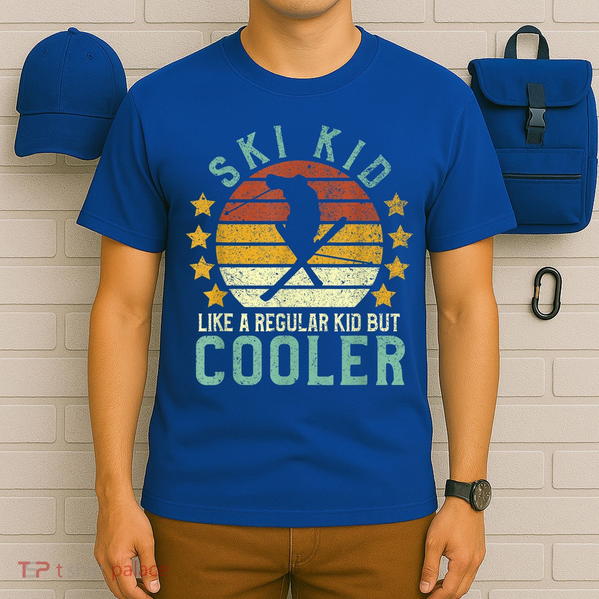 Ski Kids | Funny Young Vintage Skier Skiing Lover Gift T-Shirt