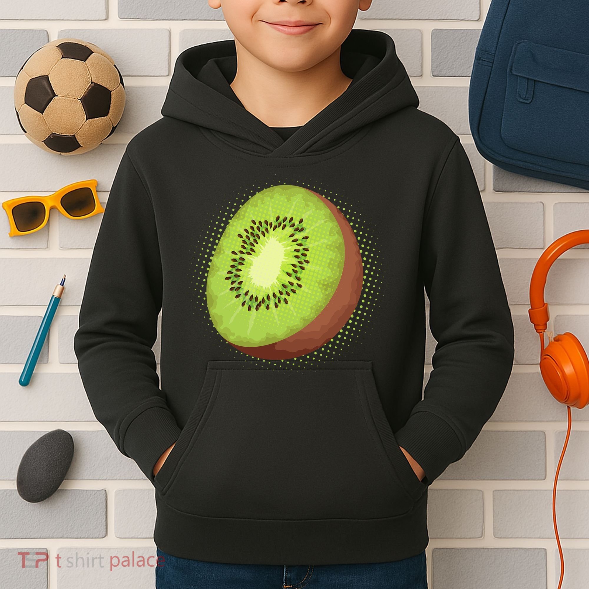 Summer Kiwi Fruit Kids Hoodie