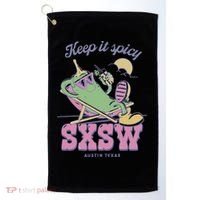 Sxsw Keep It Spicy Austin Texas Golf Towel thumb 0