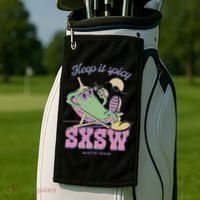 Sxsw Keep It Spicy Austin Texas Golf Towel thumb 2