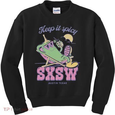 Sxsw Keep It Spicy Austin Texas Kids Sweatshirt