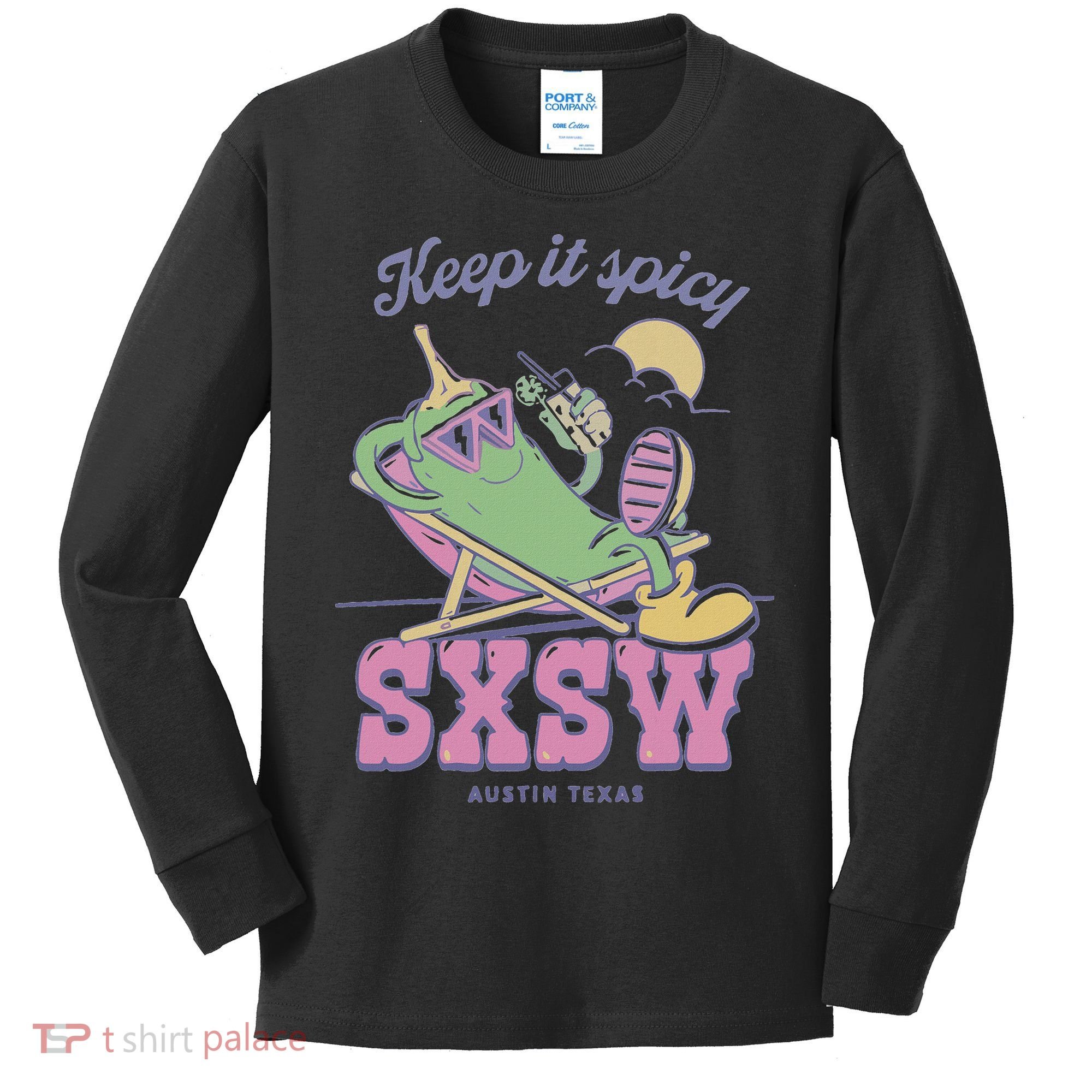 Sxsw Keep It Spicy Austin Texas Kids Long Sleeve Shirt