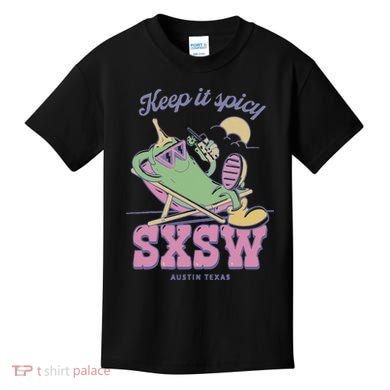 Sxsw Keep It Spicy Austin Texas Kids T-Shirt