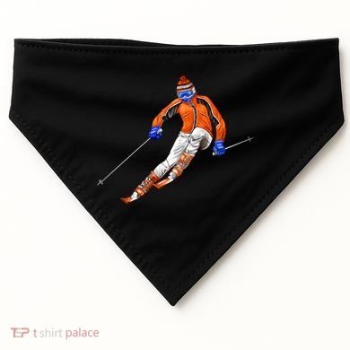 Skiing Downhill USA-Made Doggie Bandana