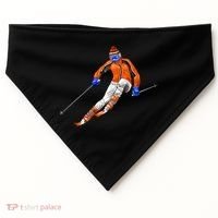 Skiing Downhill USA-Made Doggie Bandana thumb 0