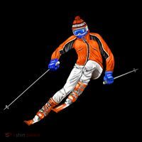 Skiing Downhill Backpack thumb 2