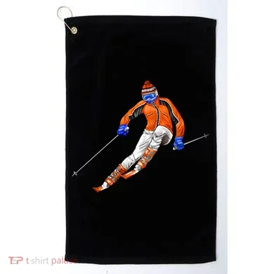 Skiing Downhill Golf Towel