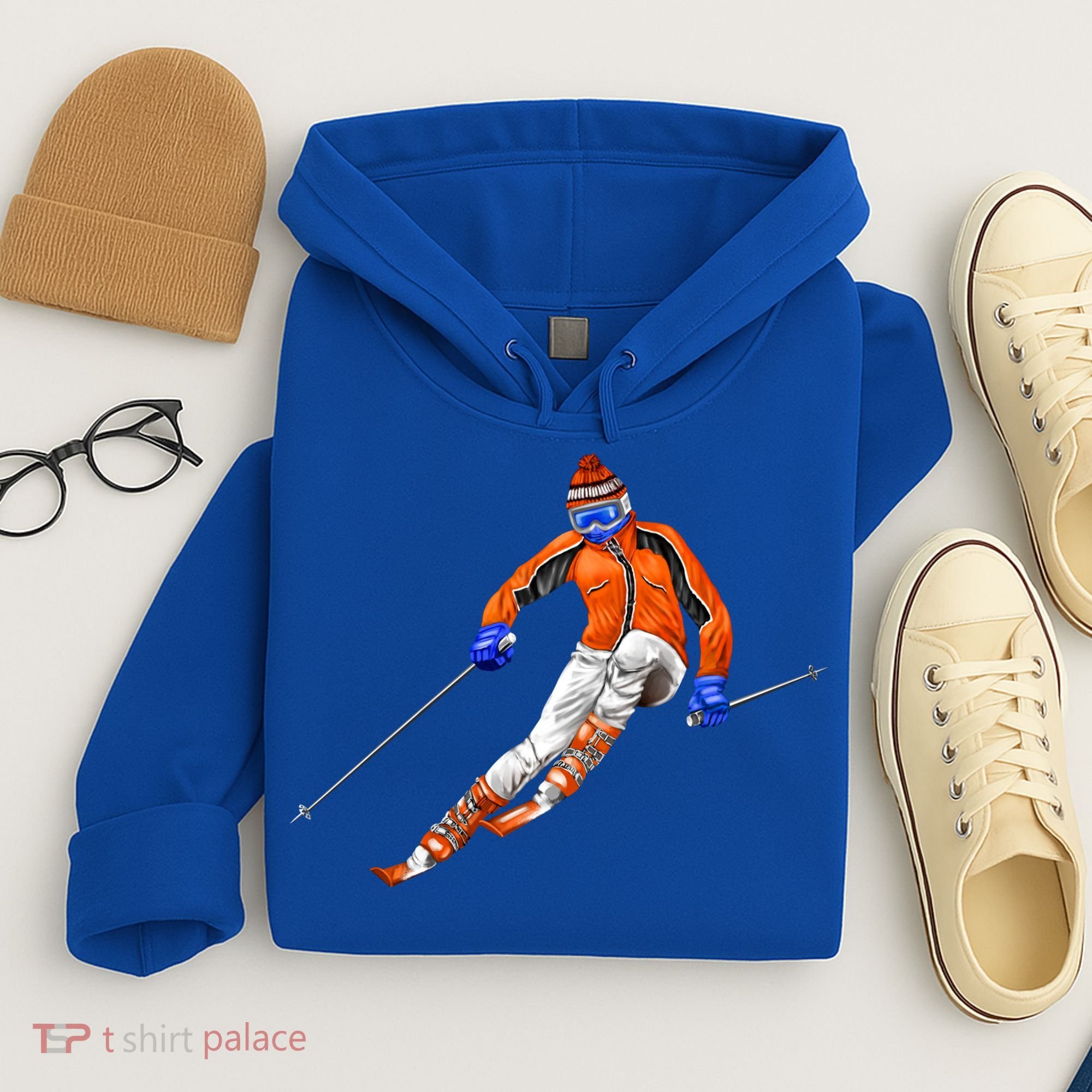 Skiing Downhill Hoodie
