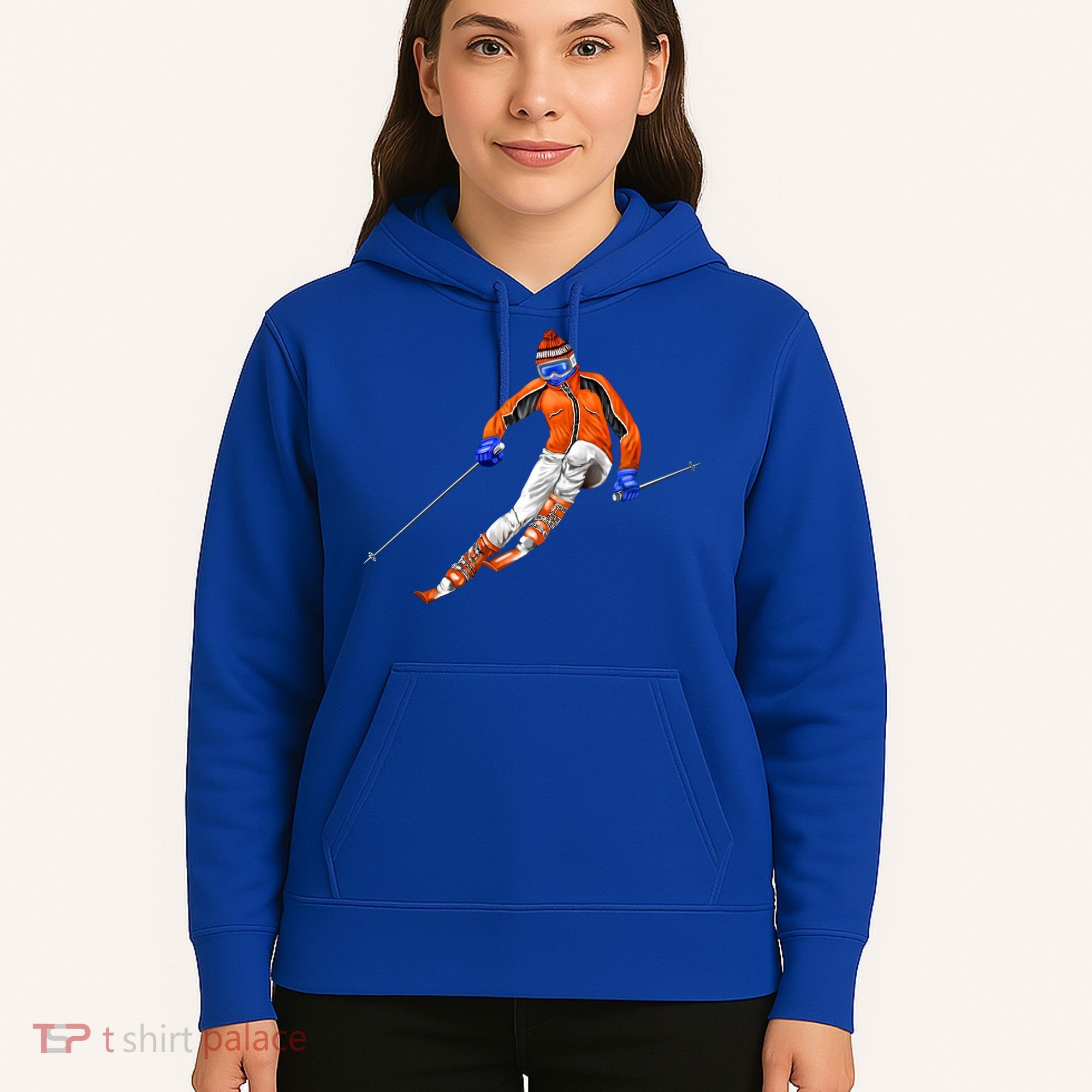 Skiing Downhill Hoodie