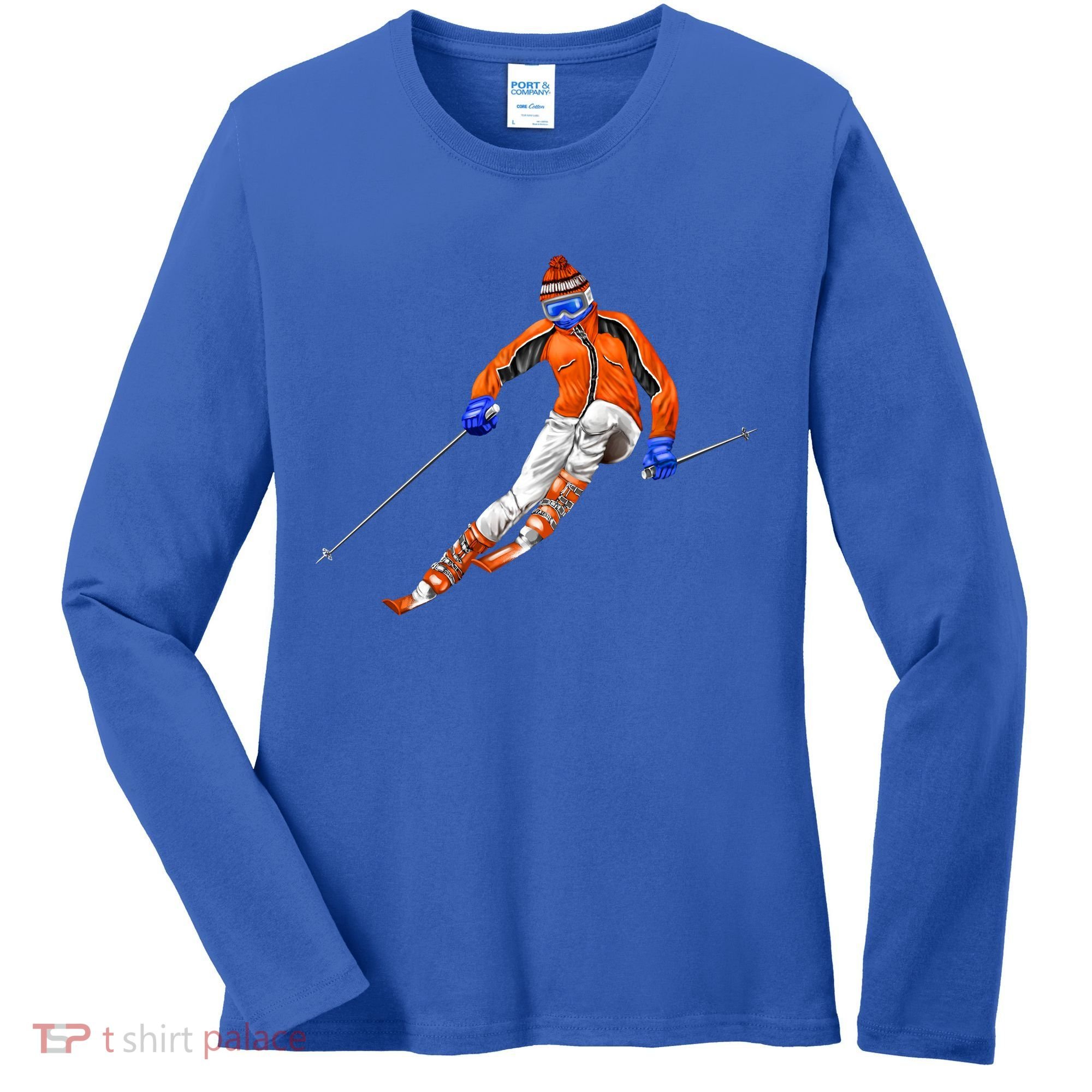Skiing Downhill Women's Long Sleeve Shirt