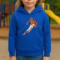 Skiing Downhill Kids Hoodie thumb 3