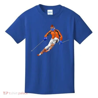 Skiing Downhill Kids T-Shirt