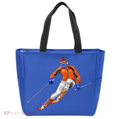 Skiing Downhill Tote Bag