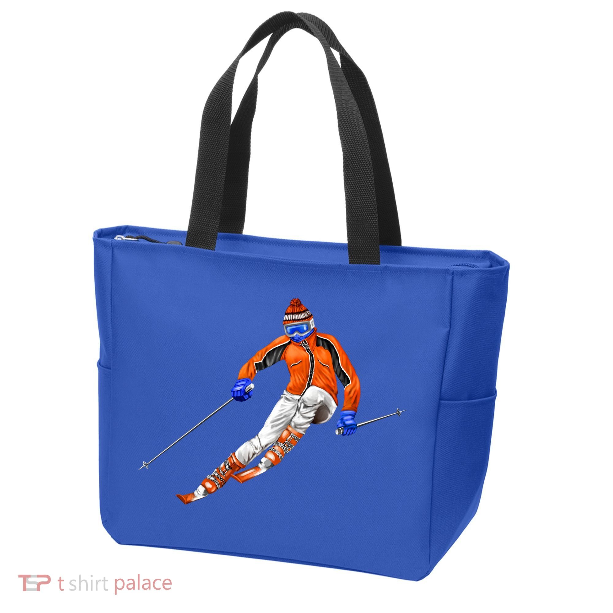 Skiing Downhill Tote Bag