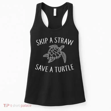 Skip A Straw Save A Turtle Women's Tank Top